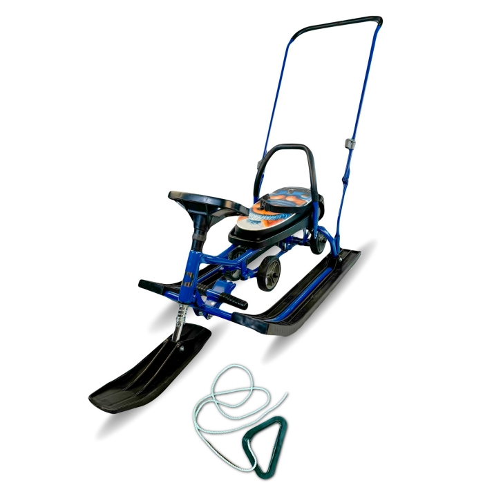 Игрушка Снегокат детский 109 "Wheel" c П-образным толкателем и колесной базой (Щенок) 