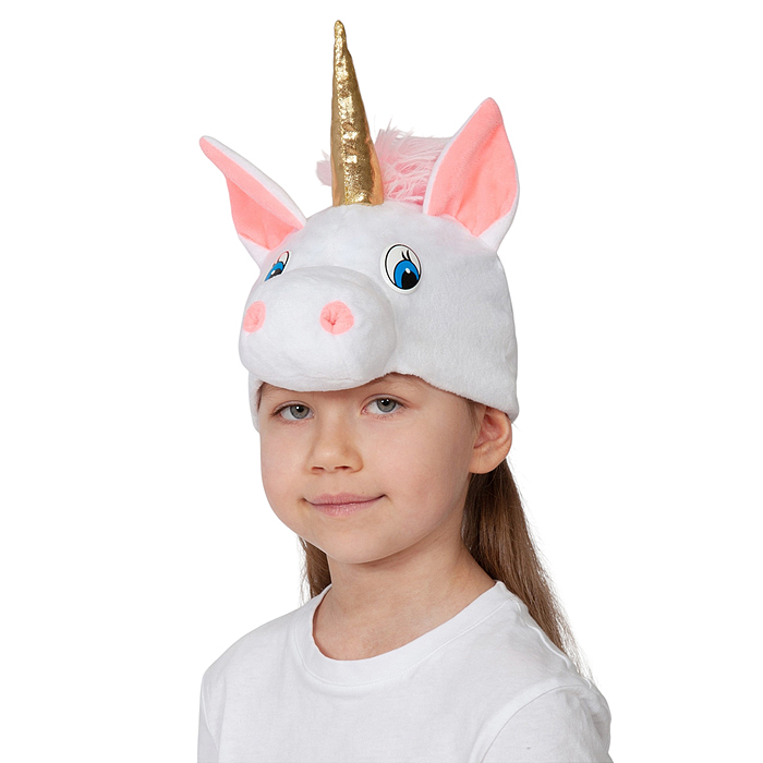 Головной убор швейный "Шапка детская "Лошадка Единорожка" р. 52-54 Головной убор швейный "Шапка детская "Лошадка Единорожка" р. 52-54