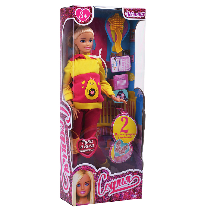 Фото к товару Кукла София беременная двойней 29 см (руки и ноги сгиб, акс.) Кукла София беременная двойней 29 см (руки и ноги сгиб, акс.)