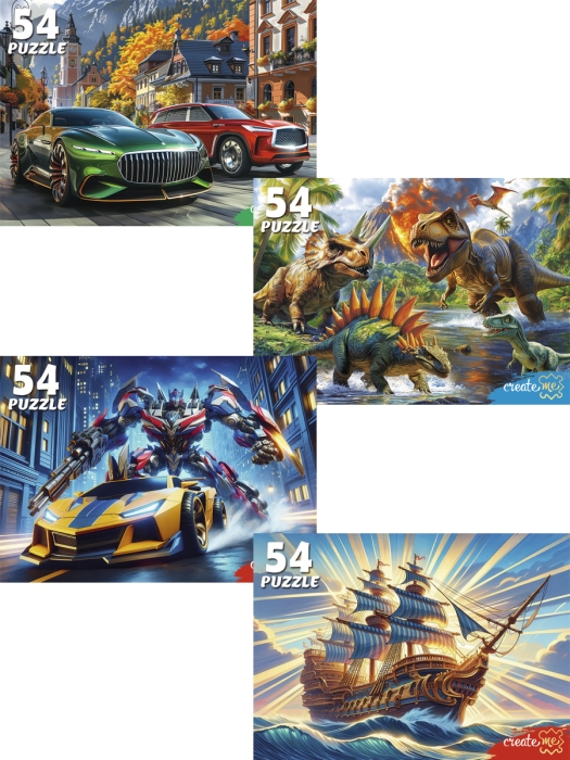 Пазлы 54 "Мир пазлов для мальчиков"