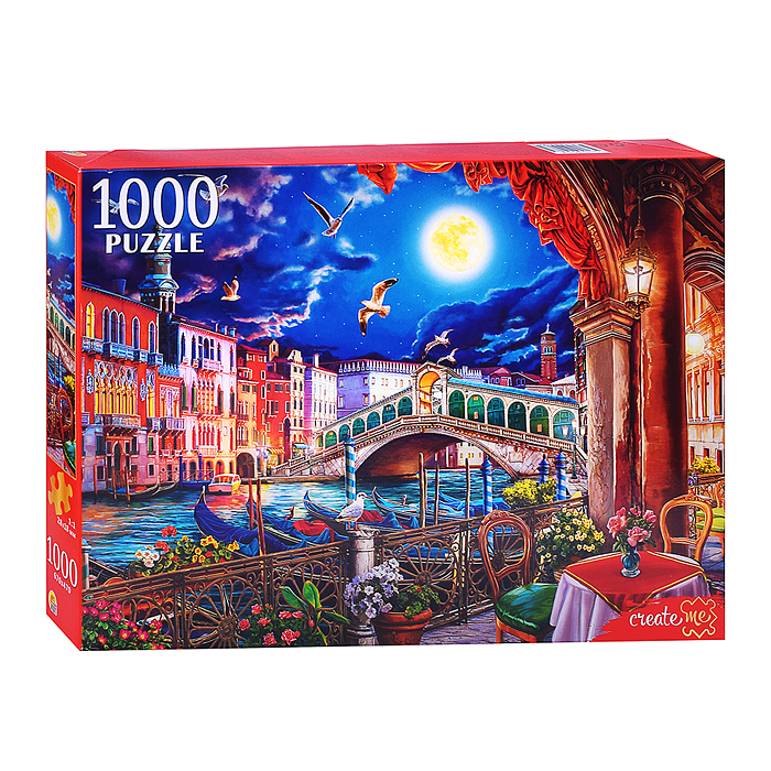 Пазлы 1000 "Вечернее кафе в Венеции"