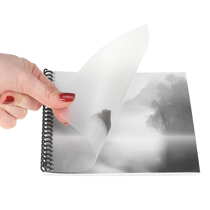 Записная книжка 48л. "Озеро в тумане" 158х158см. пластиковая обложка, цв.спираль