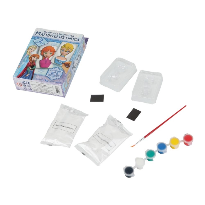 Магниты из гипса "Снежная принцесса" 2 шт. в наборе