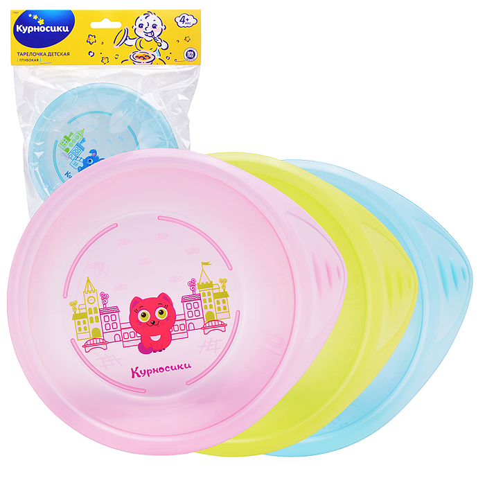 Тарелочка детская для первых блюд на присоске, ассорти, Тарелочка детская для первых блюд на присоске, ассорти,