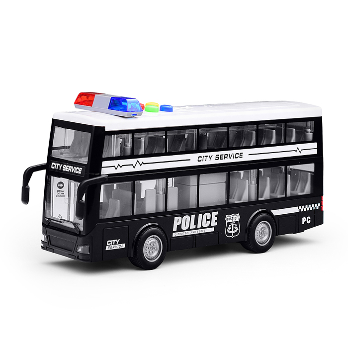 Фото к товару Автобус RJ5514B "Полиция" (свет, звук) в коробке Автобус RJ5514B "Полиция" (свет, звук) в коробке
