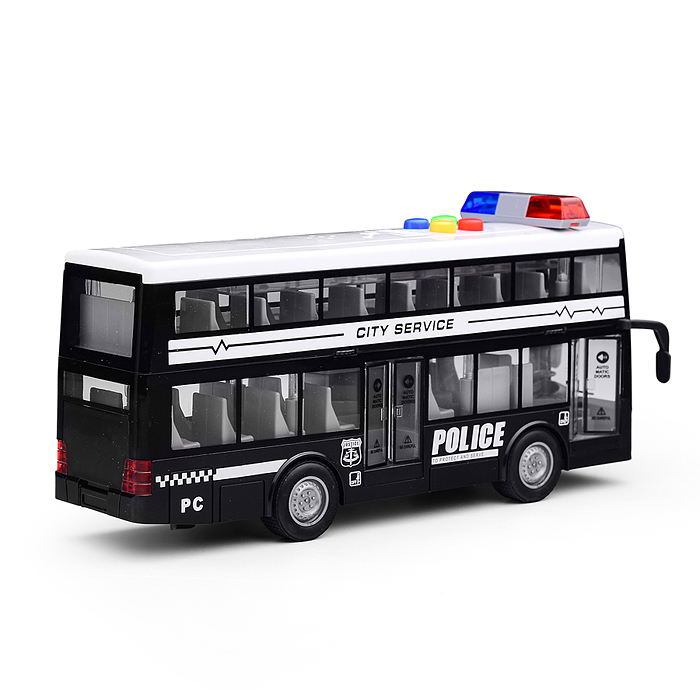 Фото к товару Автобус RJ5514B "Полиция" (свет, звук) в коробке Автобус RJ5514B "Полиция" (свет, звук) в коробке