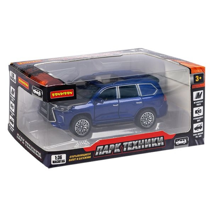 Машина метал. инерционная, М1:36, 4 открыв. двери "Парк Техники" джип темно-синий Машина метал. инерционная, М1:36, 4 открыв. двери "Парк Техники" джип темно-синий
