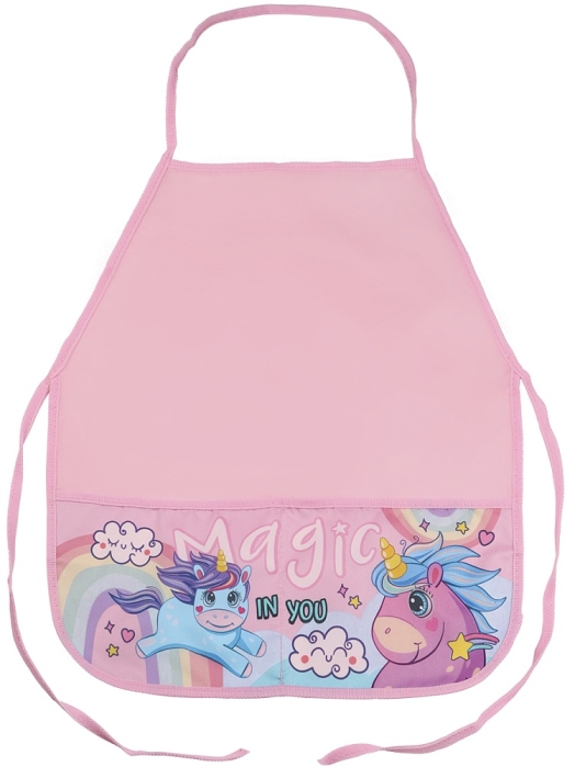Фартук с 2 карманами "Волшебные единороги - 3" 390х490 мм Фартук с 2 карманами "Волшебные единороги - 3" 390х490 мм