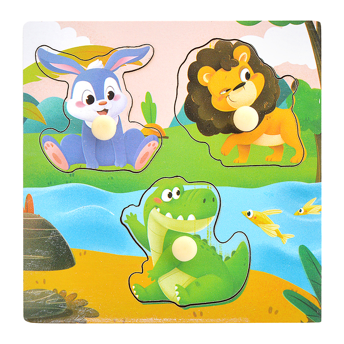 Пазл-вкладыш D2124 "Зверята"