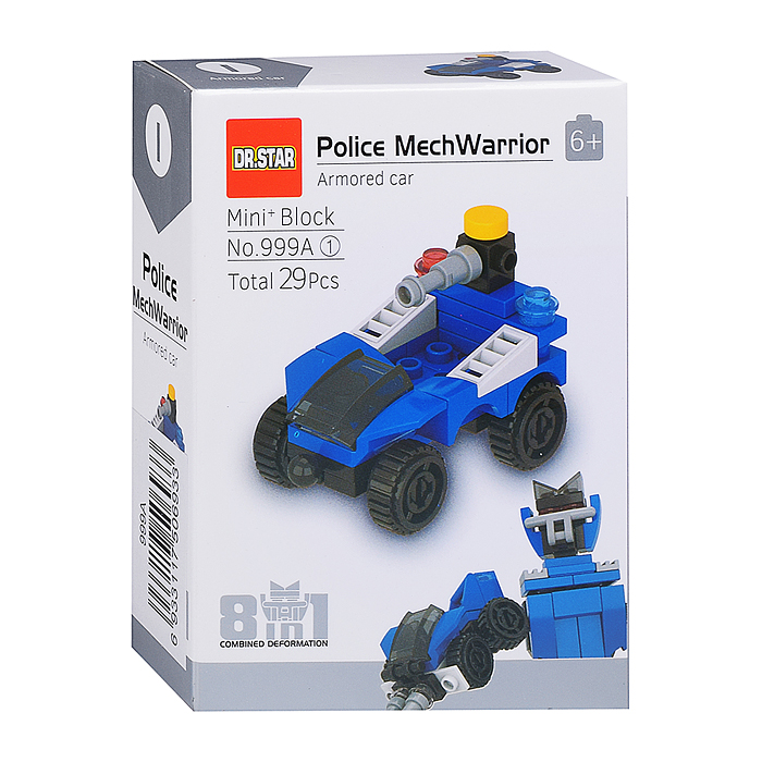 Фото к товару Конструктор 999A "Полицеский робот" в коробке Конструктор 999A "Полицеский робот" в коробке
