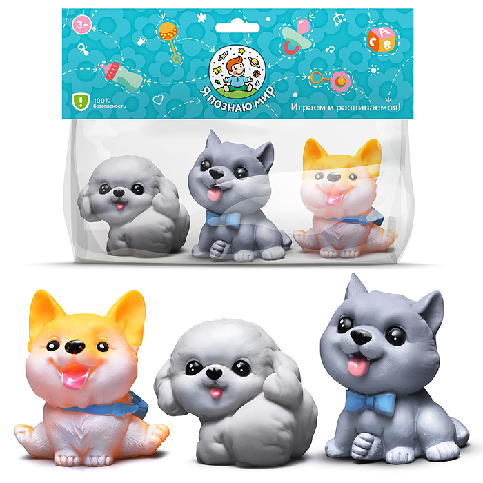 Набор игрушек для купания Y0123 "Кошечки и собачки" в пакете Набор игрушек для купания Y0123 "Кошечки и собачки" в пакете