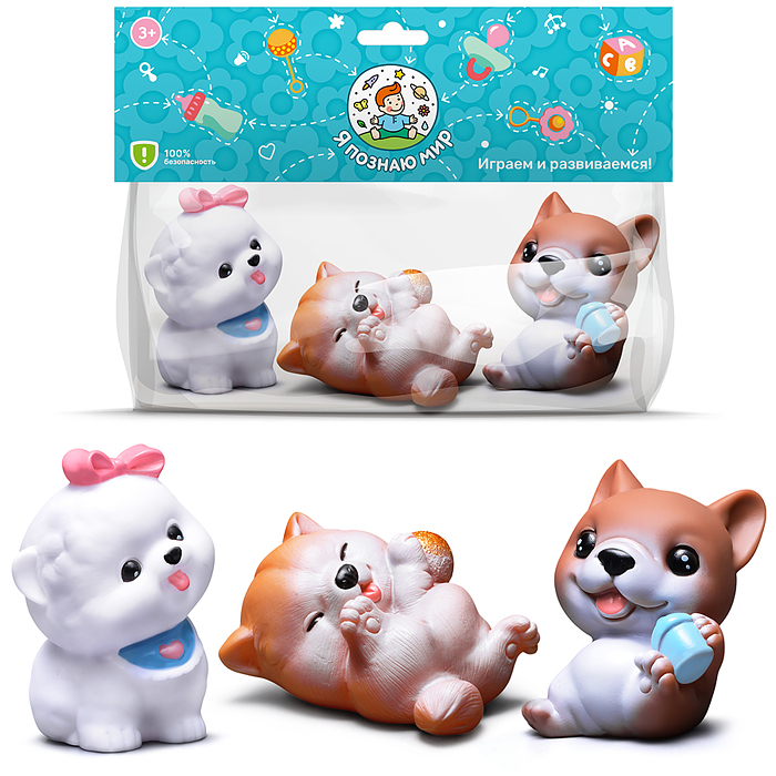 Набор игрушек для купания Y0122 "Милые животные" в пакете Набор игрушек для купания Y0122 "Милые животные" в пакете