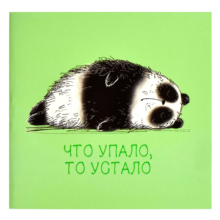 Блокнот 32 л, "Усталая панда" 130х130 мм, Блокнот 32 л, "Усталая панда" 130х130 мм,