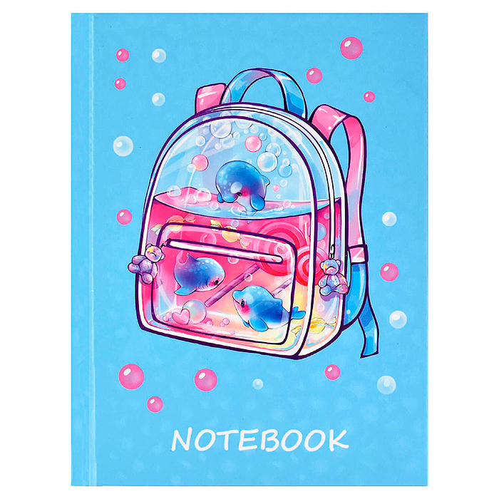 Записная книжка 48л. А6 "Водная фантазия" 117х151 мм, твёрдый переплёт, полноцв. печать