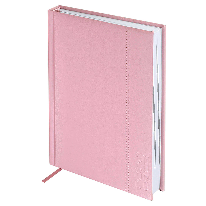 Ежедневник датированный 2026 Escalada, А5, 176 л., Наппа розовый