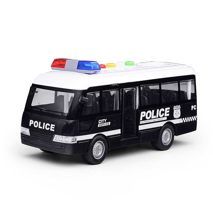 Фото к товару Автобус RJ5512B "Полицейская служба" (свет, звук) в коробке Автобус RJ5512B "Полицейская служба" (свет, звук) в коробке
