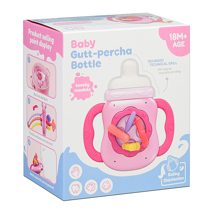 Фото к товару Игрушка грызунок 651 "Бутылочка" в коробке Игрушка грызунок 651 "Бутылочка" в коробке