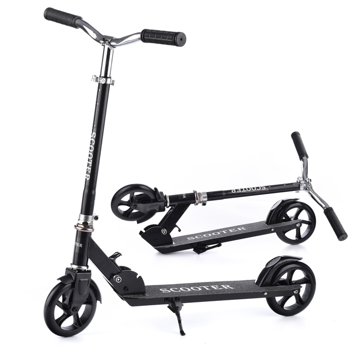 Самокат U038457Y 2-х кол., черный, PU/ 145 мм,ABEC 7, в коробке