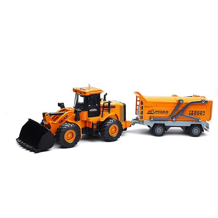 МашинаKLX900-6 "Трактор-погрузчик" с прицепом (свет, звук) в коробке