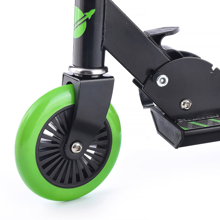 Фото к товару Самокат 2-х колесный ROCKET,колеса PU/ 125 мм,ABEC 7, зеленый Самокат 2-х колесный ROCKET,колеса PU/ 125 мм,ABEC 7, зеленый