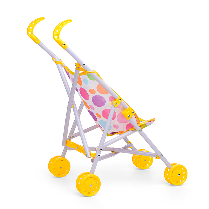 Фото к товару Коляска кукольная CS7878S (трость, складная, цвет жёлтый, с принтом) в пакете Коляска кукольная CS7878S (трость, складная, цвет жёлтый, с принтом) в пакете