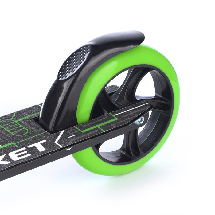 Фото к товару Самокат 2-х колесный ROCKET,колеса PU/ 145 мм,ABEC 7, зеленый Самокат 2-х колесный ROCKET,колеса PU/ 145 мм,ABEC 7, зеленый