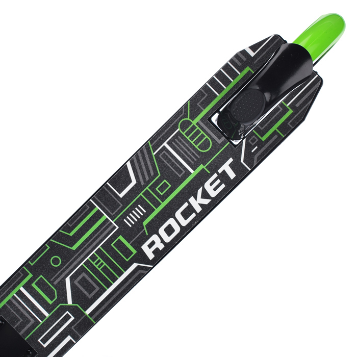 Фото к товару Самокат 2-х колесный ROCKET,колеса PU/ 145 мм,ABEC 7, зеленый Самокат 2-х колесный ROCKET,колеса PU/ 145 мм,ABEC 7, зеленый