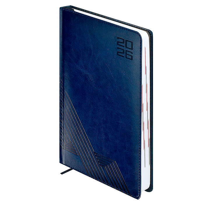 Ежедневник датированный 2026 Escalada, А5, 176 л., Сариф синий