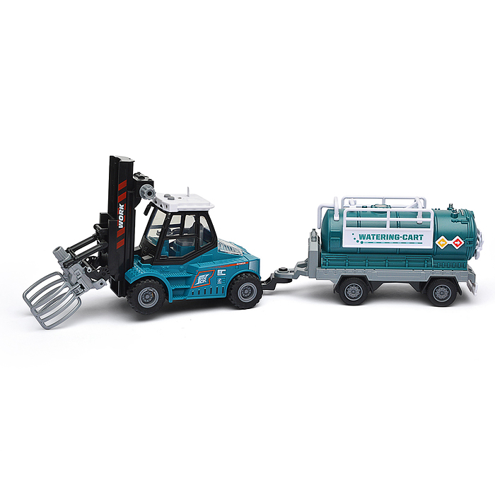 Машина KLX900-57 "Вилочный погрузчик" с автоцистерной (свет, звук) в коробке 