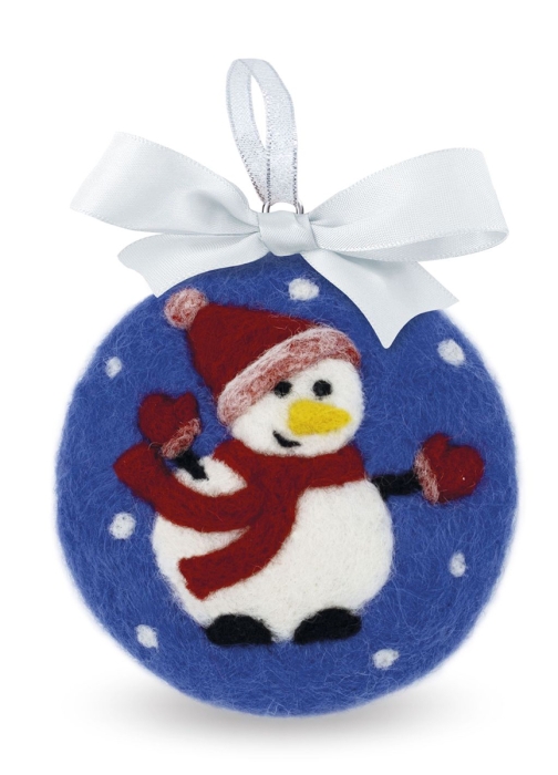 Фото к товару Набор для валяния. Елочная игрушка "Снеговик" Набор для валяния. Елочная игрушка "Снеговик"