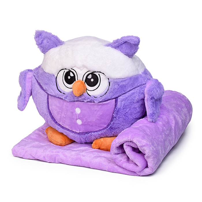 Мягкая игрушка "Сова" М1563 с пледом (110х150)