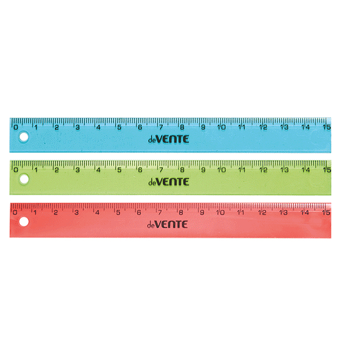 Линейка 15 см, прозрачная, цвета ассорти Линейка 15 см, прозрачная, цвета ассорти