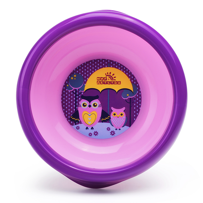 Фото к товару Тарелочка детская для первых блюд "Совы и Еноты", ассорти, Тарелочка детская для первых блюд "Совы и Еноты", ассорти,