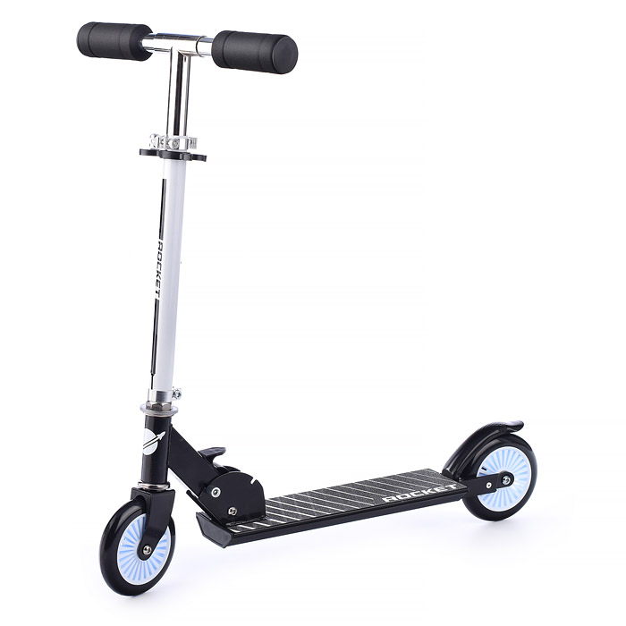 Фото к товару Самокат 2-х колесный ROCKET,колеса PU/ 125 мм,ABEC 7, черный Самокат 2-х колесный ROCKET,колеса PU/ 125 мм,ABEC 7, черный