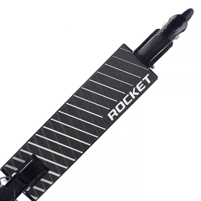 Фото к товару Самокат 2-х колесный ROCKET,колеса PU/ 125 мм,ABEC 7, черный Самокат 2-х колесный ROCKET,колеса PU/ 125 мм,ABEC 7, черный