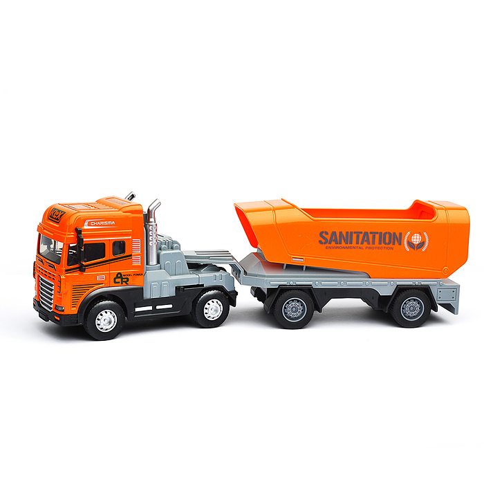 Машина KLX800-269 "Трейлер с прицепом" (свет, звук) в коробке