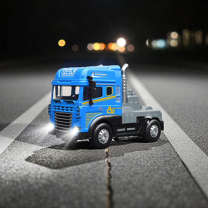 Машина KLX800-270 "Трейлер перевозчик" (свет, звук) в коробке