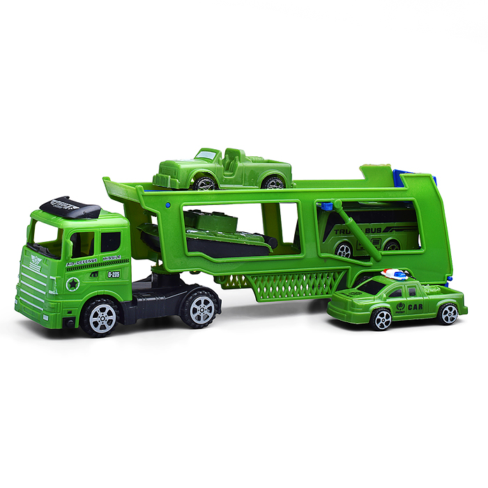 Автовоз MR890-H6 с военным автотранспортом, под колпаком