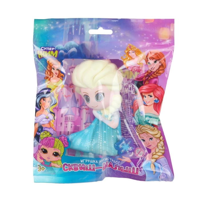 Игрушка - антистресс "Сквиш малыш" "Девочка в голубом платье" флоупак, Супер Жим Игрушка - антистресс "Сквиш малыш" "Девочка в голубом платье" флоупак, Супер Жим