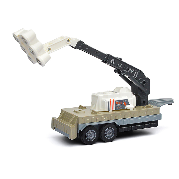 Машина KLX800-277 "Тягач с прицепом и прожекторами на манипуляторе" (свет, звук) в коробке