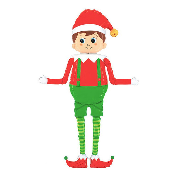 Шар 3D (65''/165 см) Ходячая Фигура, Новогодний эльф, 1 шт. в уп.