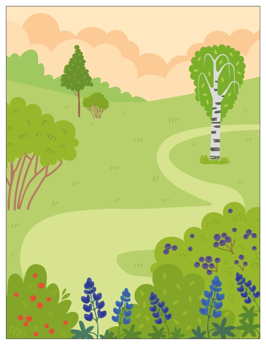 Веселые наклейки. В лесу