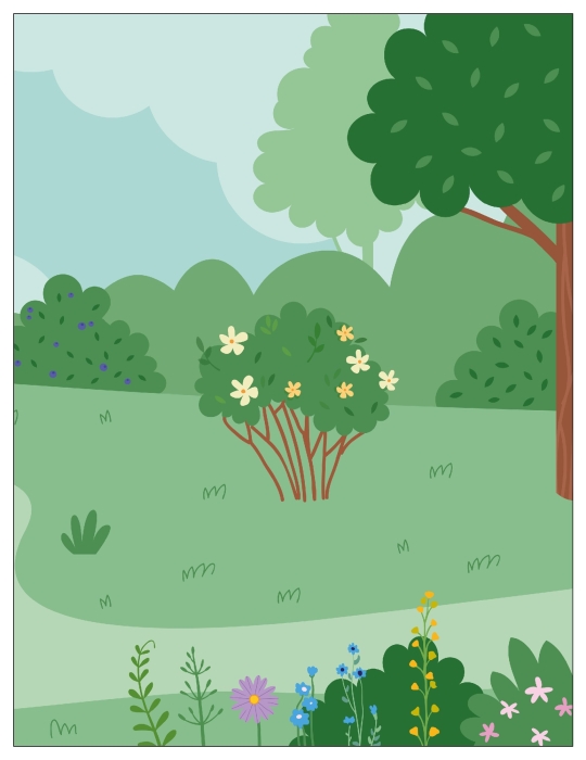 Веселые наклейки. В лесу