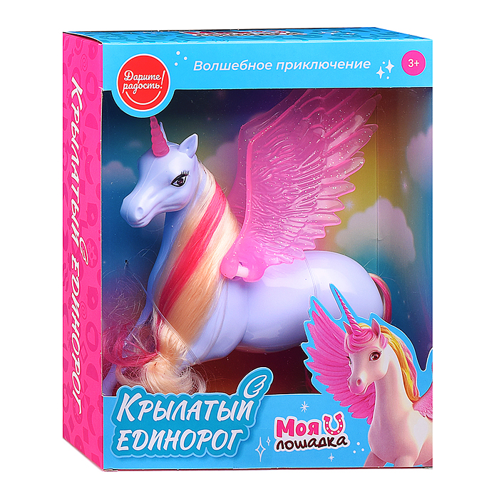 Фото к товару Лошадка UT0256 "Крылатый единорог" в коробке Лошадка UT0256 "Крылатый единорог" в коробке