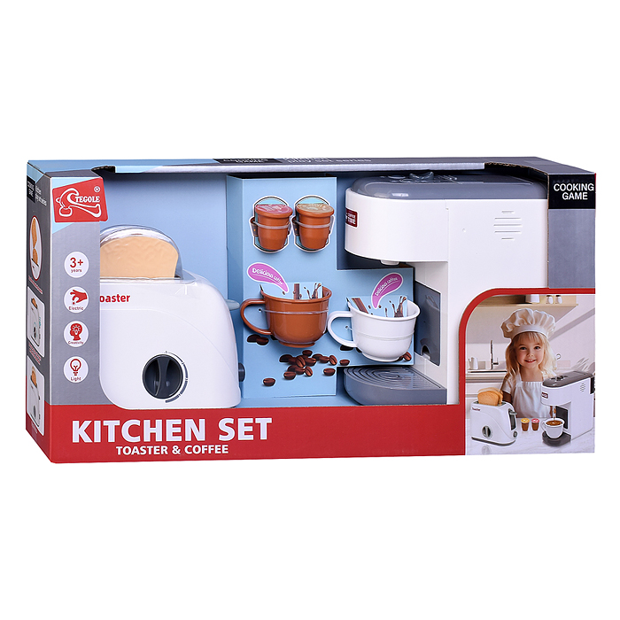 Фото к товару Бытовая техника F2326 "Тостер и кофемашина" в коробке Бытовая техника F2326 "Тостер и кофемашина" в коробке