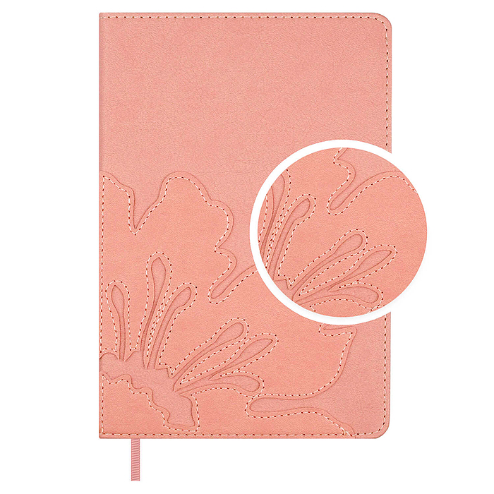 Ежедневник недатированный Escalada, А5, 160 л., Буйвол розовый 