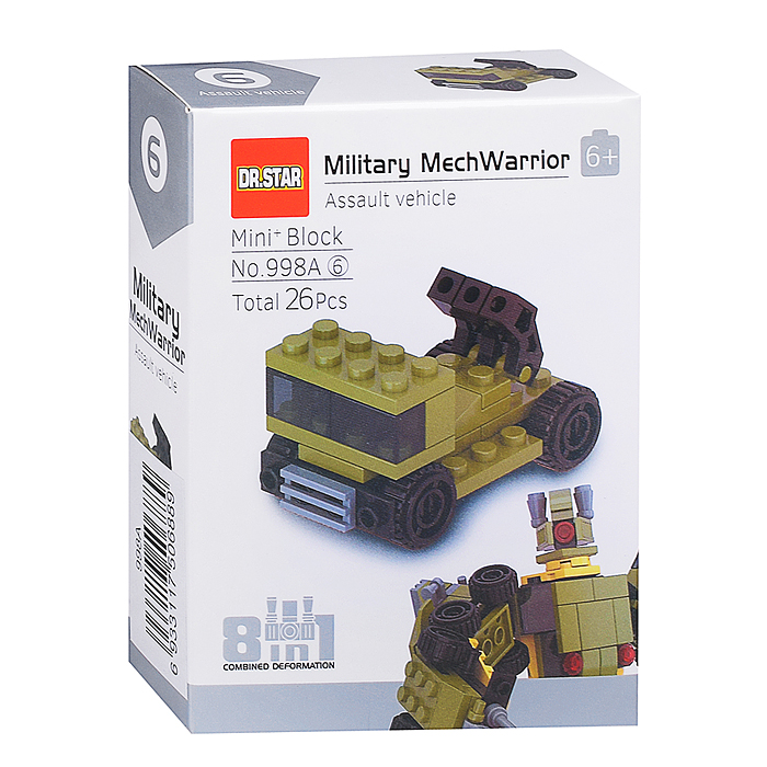 Фото к товару Конструктор 998A "Военный робот" в коробке Конструктор 998A "Военный робот" в коробке