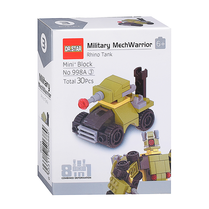 Фото к товару Конструктор 998A "Военный робот" в коробке Конструктор 998A "Военный робот" в коробке