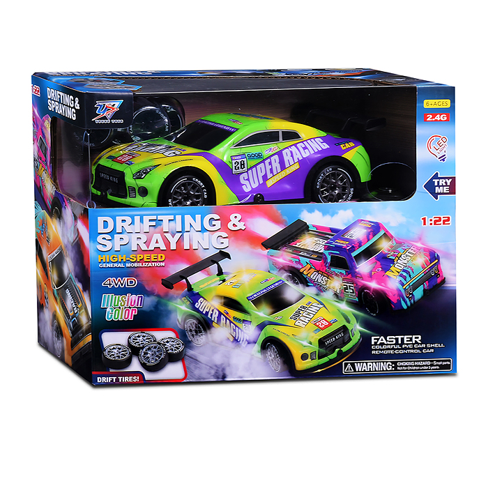 Фото к товару Машина US019-3P "Дрифт" р/у, со спреем, 27 MHz, в коробке Машина US019-3P "Дрифт" р/у, со спреем, 27 MHz, в коробке