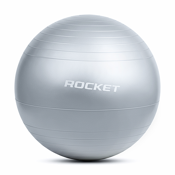 Фитбол 60см ROCKET R0217 Антивзрыв, цвет серый (60-65см 800г)
